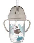 Canpol babies Exotic Animals Cup With Straw ceasca cu pai Gray 1 buc