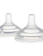 Canpol babies Natural Shape tetină pentru biberon 0m+ 2 buc