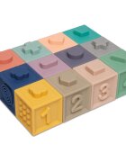 Canpol babies Small Toys cuburi de jucărie moi și senzoriale 6m+ 12 buc
