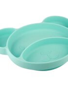 Canpol babies Suction plate Bear farfurie compartimentată cu ventuză Turquoise 500 ml