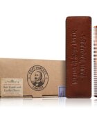 Captain Fawcett Accessories Hair Comb with Leather Case pieptene pentru barbă cu sac 1 buc