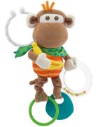 Chicco Baby Senses Monkey jucărie pentru dentiție cu zornăitoare 1 buc