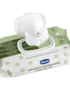 Chicco Biodegradable Baby Wipes servetele delicate pentru copii 60 buc