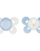 Chicco Physio Comfort 2-6 m suzetă Boy-Bear/Dots 2 buc
