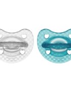 Chicco Physio Forma Luxe suzetă 16-36 m Grey/Mint 2 buc