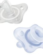 Chicco Physio Forma Mini Soft 0-2m suzetă Blue/Transparent 2 buc