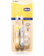 Chicco Toothbrush Set 6-36m periuta de dinti pentru copii Indigo-Mustard