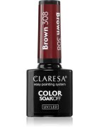 Claresa SoakOff UV/LED Color Brown lac de unghii sub forma de gel culoare 308 5 g
