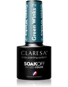 Claresa SoakOff UV/LED Color Green Winks lac de unghii sub forma de gel culoare 2 5 g
