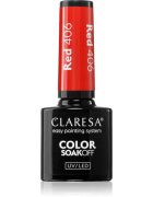 Claresa SoakOff UV/LED Color Rainbow Explosion lac de unghii sub forma de gel culoare Red 406 5 g