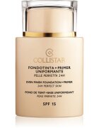 Collistar Even Finish Foundation+Primer 24h Perfect Skin bază de machiaj SPF 15 culoare 1 Ivory 35 ml