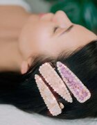 Crystallove Amethyst Hair Clip agrafă de păr 1 buc