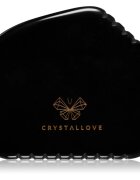 Crystallove Black Obsidian Contour Gua Sha accesoriu de masaj 1 buc