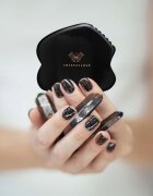 Crystallove Black Obsidian Contour Gua Sha accesoriu de masaj 1 buc
