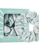 Crystallove Mulberry Silk Scrunchie elastic pentru păr din mătase Amazonite 1 buc