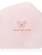 Crystallove Rose Quartz Contour Gua Sha accesoriu de masaj faciale 1 buc