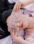 Crystallove Rose Quartz Mask mască pentru zona ochilor 1 buc