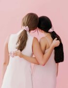 Crystallove Silk Scrunchie elastic pentru păr din mătase Rose 1 buc