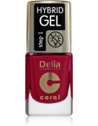 Delia Cosmetics Coral Nail Enamel Hybrid Gel lac de unghii sub forma de gel culoare 103 Juicy Raspberry 11 ml