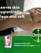 Dettol Energise Liquid Hand Wash Wild Berries & Crisp Apple rezervă pentru dozator de săpun cu senzori fără atingere 250 ml