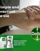 Dettol Soft on Skin Aloe Vera dozator de săpun cu senzor fără atingere 250 ml