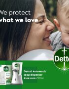 Dettol Soft on Skin Aloe Vera dozator de săpun cu senzor fără atingere 250 ml