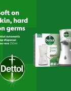 Dettol Soft on Skin Aloe Vera dozator de săpun cu senzor fără atingere 250 ml
