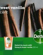 Dettol Soft on Skin Kids No-Touch Refill rezervă pentru dozator de săpun cu senzori fără atingere Honey & Vanilla 250 ml