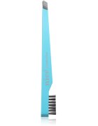 Diva & Nice Cosmetics Accessories penseta inclinata cu pensula Turquoise 1 buc