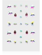 Diva & Nice Cosmetics Face Stones sticker-e faciale Pink Tears 35 buc