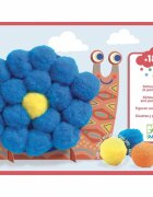 DJECO Fluffy Animals creație cu pompoane animăluțe 18m+ 1 buc