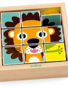 DJECO Wooden Block Puzzle Animals jucărie interactivă cu piese care se pot insera 2y+ 1 buc
