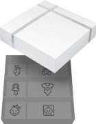 Dooky Luxury Memory Box Triple Frame Printset set de mulaj pentru amprentele bebelușului 1 buc
