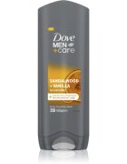 Dove Men+Care Sandalwood&Vanilla gel de duș pentru față corp și păr pentru bărbați 250 ml