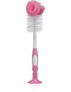 Dr. Brown's Bottle Brush perie pentru curățarea biberoanelor și a suzetelor Pink 1 buc