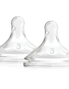 Dr. Brown's Options+ Wide-Neck Level 3 tetină pentru biberon 6 m+ 2 buc