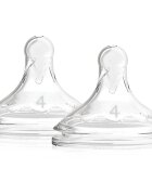 Dr. Brown's Options+ Wide-Neck Level 4 tetină pentru biberon 9 m+ 2 buc