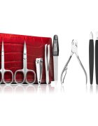 DuKaS Premium Line Solingen 252 Set de manichiură + carcasă Burgundy