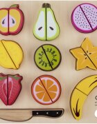 eliNeli Cutting Fruits fructe feliate din lemn 18m+ 9 buc