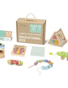 eliNeli Educational Box 19-24 m+ set de jucării din lemn