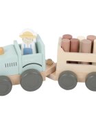 eliNeli Wooden Tractor Farm jucarie din lemn pentru copii 18m+ 10 buc