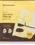 EQQUALBERRY Collagen Glow Up Hydrogel Mask Mască textilă cu efect de iluminare și hidratare cu textura de gel 30 g