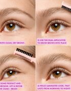 essence Brow Lift & Freeze gel incolor pentru sprâncene culoare 03 Medium Brown 7 ml