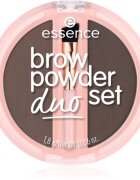 essence Brow Powder Duo set pentru sprancene culoare 03 Dark 1.8 g