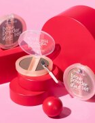 essence Brow Powder Duo set pentru sprancene culoare 03 Dark 1.8 g