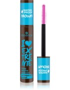 essence I LOVE EXTREME crazy volume mascara rezistent la apă pentru volum culoare 01 Cozy Brown 12 ml