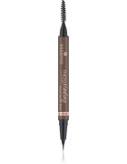essence Microblading creion pentru sprancene cu pensula culoare 04 Dark Brown 0.6 ml