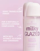 essence milky GLAZED baza hidratantă de machiaj cu efect iluminator 50 ml