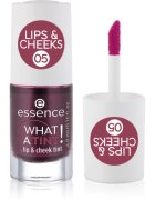 essence WHAT A TINT! blush lichid și luciu de buze culoare 05 Velvet Berry 4.9 ml