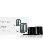 ester & erik accessories shiny black sfeșnic 2 buc